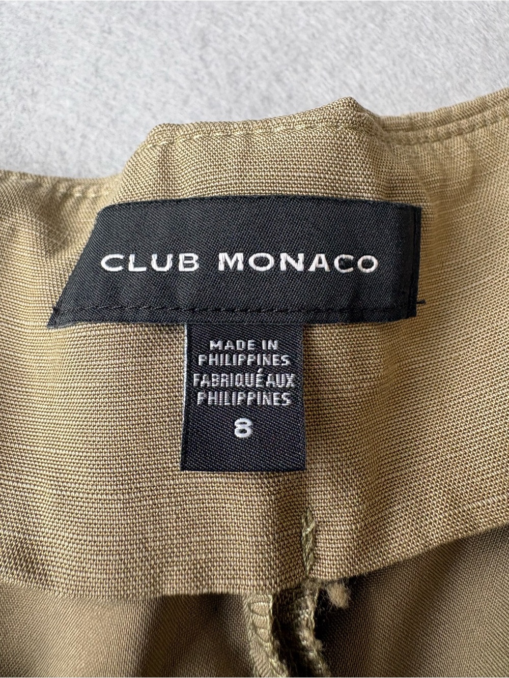 Club Monaco Skirty Olive A-Line Women’s Shorts sz 8 Classic Prep - Picture 2 of 10